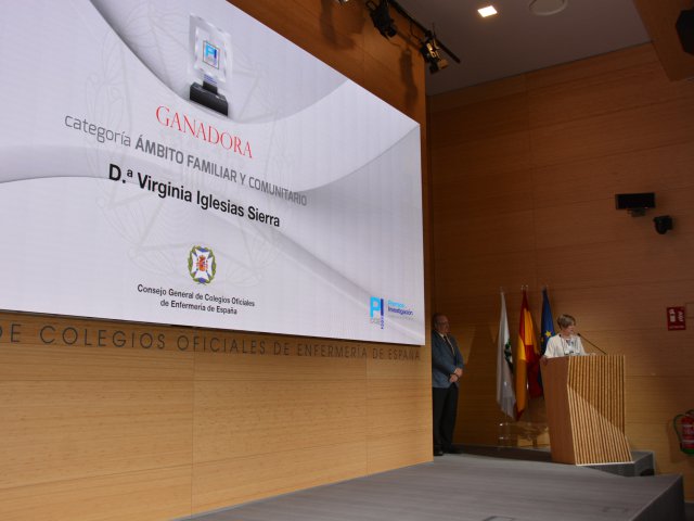 Virginia Iglesias, ganadora de la categoría ámbito familiar y comunitario.